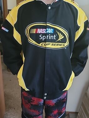 NASCAR Sprint Cup Series Men’s Black & Yellow Racing Jacket - Men 2XL